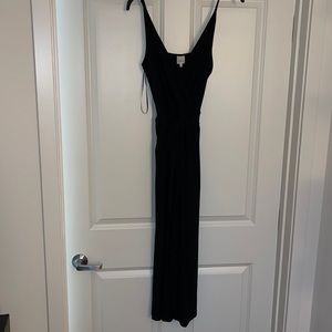 Kaileigh Black Capri Jumpsuit.